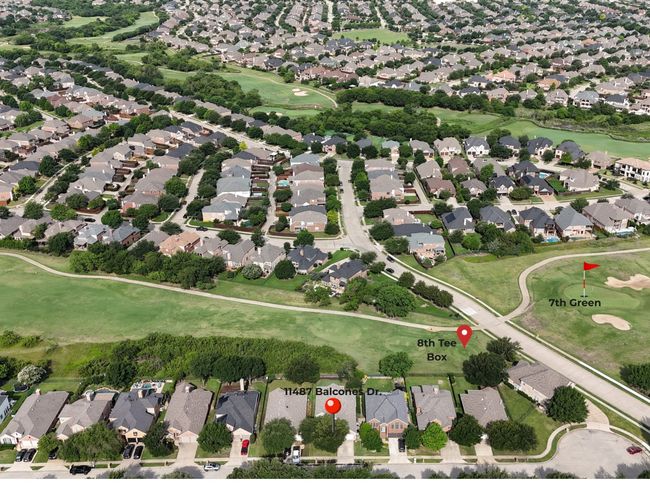 Aerial view of property's location featuring nearby suburban area and a golf club | Image 34