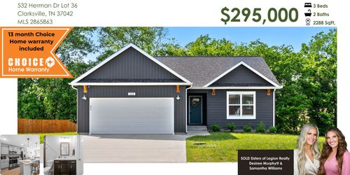 532 Herman Dr, Clarksville, TN, 37042-8938 | Card Image