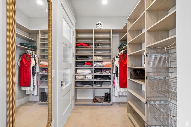 Spacious closet featuring carpet floors | Image 43