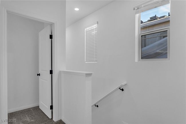 Staircase with baseboards, recessed lighting, and carpet | Image 16