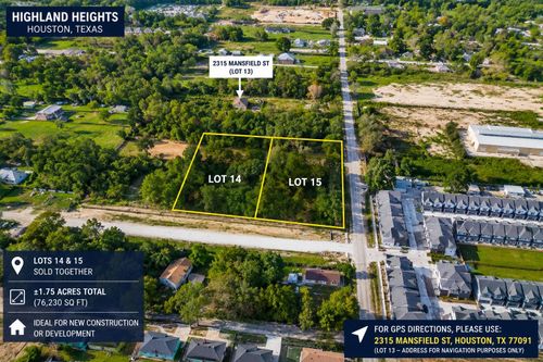 lot 14 and 15 Mansfield St, Houston, TX, 77091 | Card Image