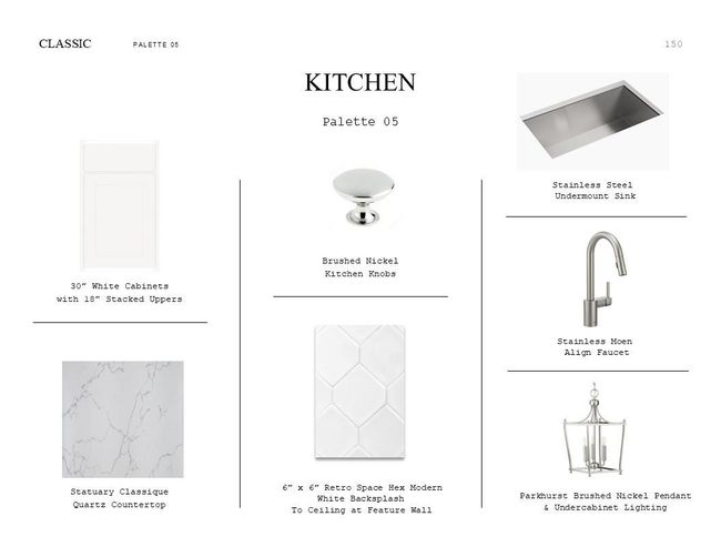 Classic Look Palette 5: Kitchen Selection Sheet (*Artist rendering used for illustration purposes only.) | Image 15