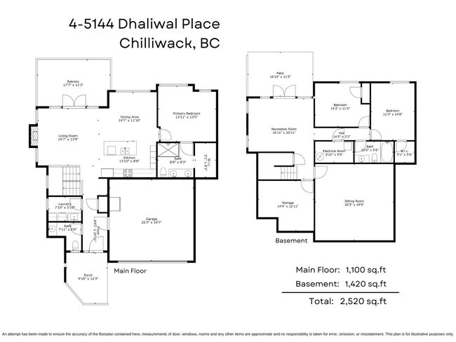 4 - 5144 Dhaliwal Place, Townhouse with 3 bedrooms, 2 bathrooms and 4 parking in Chilliwack BC | Image 6