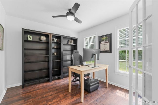 Stairs with baseboards, washer / clothes dryer, wood finished floors, and recessed lighting | Image 12