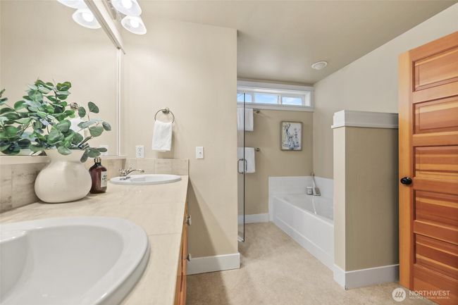 Primary Full Bath with double sink and tub | Image 21