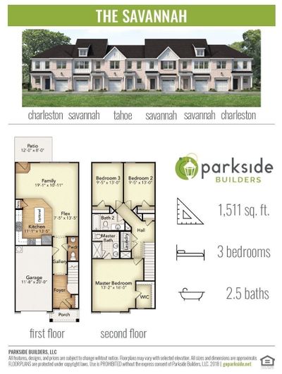 Our spacious, open and bright Savannah plan! Featured on the perimeter home sites in the community - this home features 3 BRs, 2.5 baths and a 1 car garage with driveway parking. | Image 2