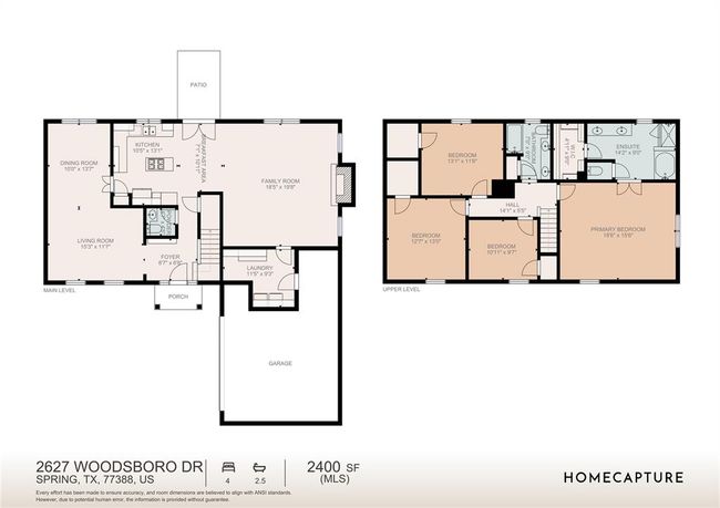 2627 Woodsboro Dr, House other with 4 bedrooms, 3 bathrooms and 2 parking in Spring TX | Image 41