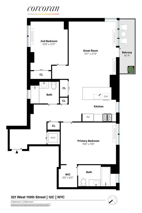 12c-321 W 110th St, New York, NY, 10026-4089 | Card Image