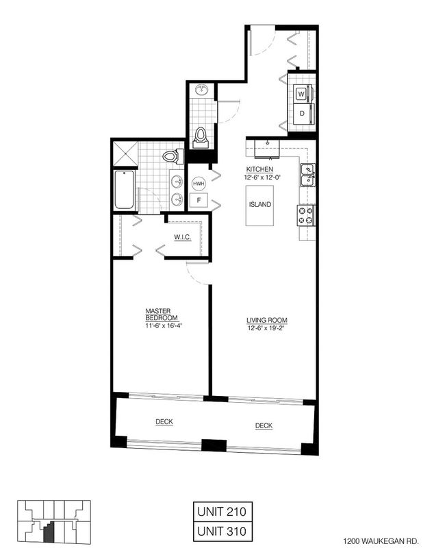 210 - 1202 Waukegan Rd, Condo with 1 bedrooms, 2 bathrooms and 1 parking in Glenview IL | Image 8
