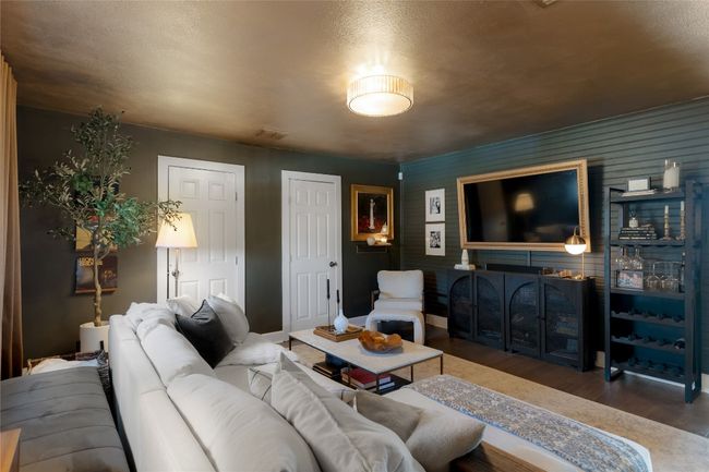 Living room featuring dark hardwood / wood-style floors | Image 4