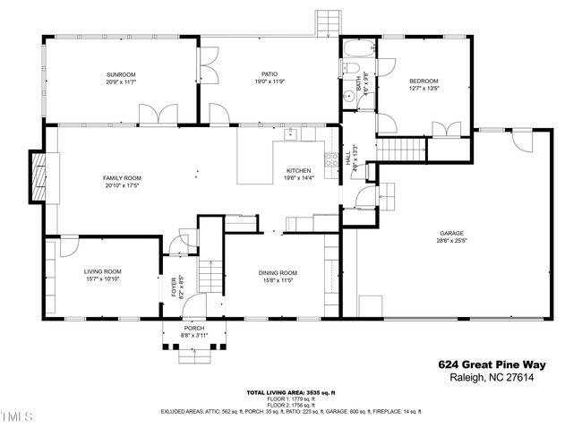 624 Great Pine First Floor Layout and Sq | Image 74