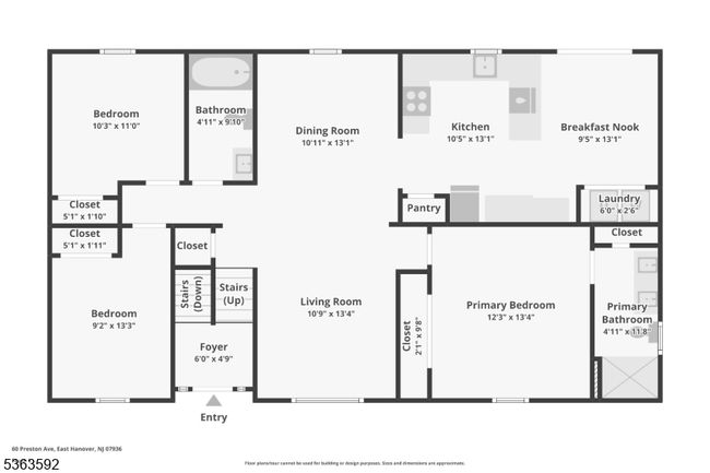 60 Preston Ave, House other with 4 bedrooms, 3 bathrooms and null parking in East Hanover NJ | Image 46
