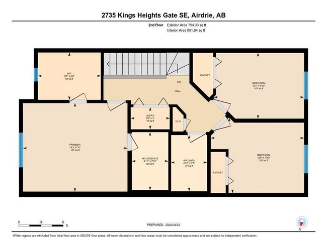 2735 Kings Heights Gate Se, Home with 4 bedrooms, 3 bathrooms and 2 parking in Airdrie AB | Image 32