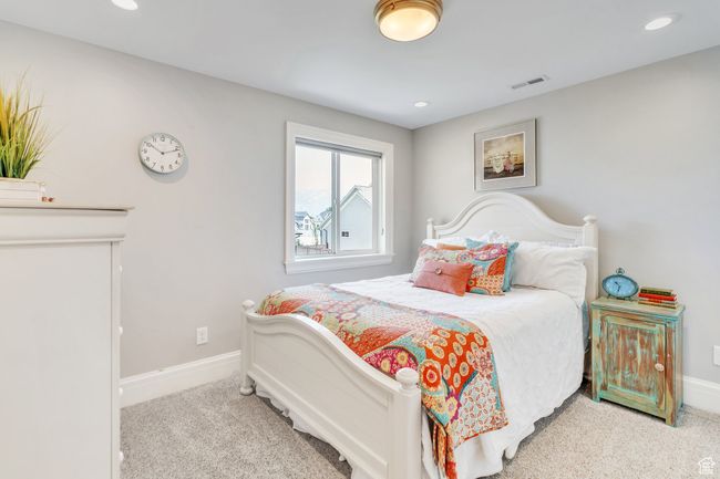Carpeted bedroom featuring recessed lighting | Image 48