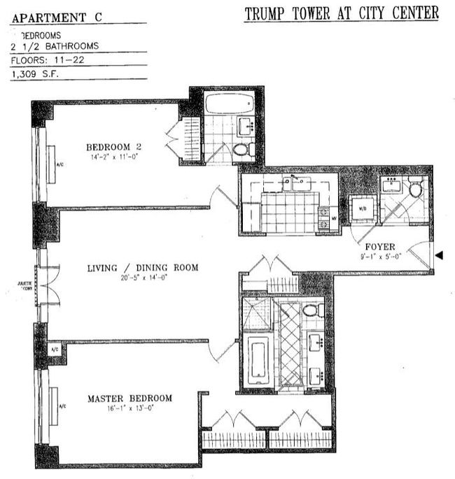 APT-17C - 10 City Pl, Condo with 2 bedrooms, 3 bathrooms and null parking in White Plains NY | Image 13
