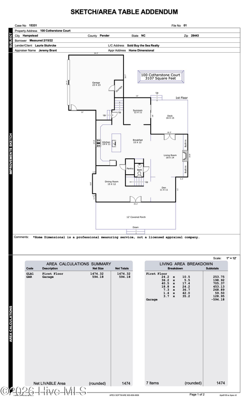 100 Cotherstone Ct, Hampstead, NC, 28443-3804 | Card Image