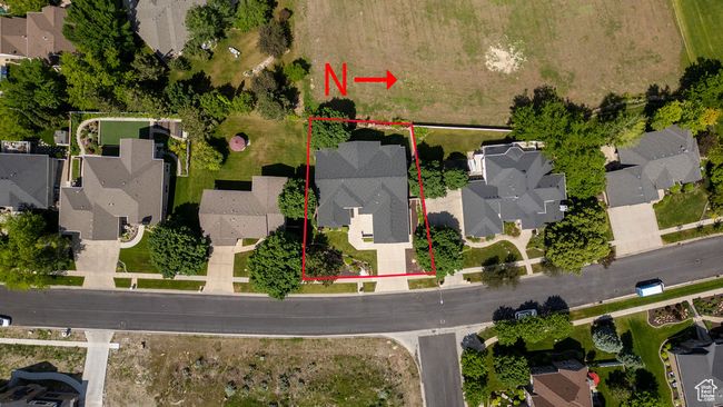 Aerial view of residential area with property boundaries highlighted | Image 46
