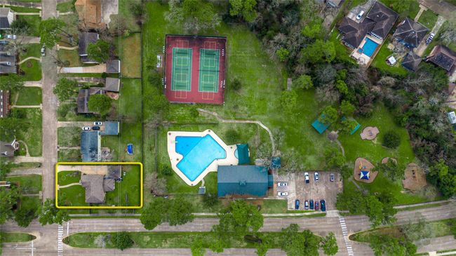 Aerial view of your premium corner lot just feet away from parks, pools, and recreational areas! | Image 45