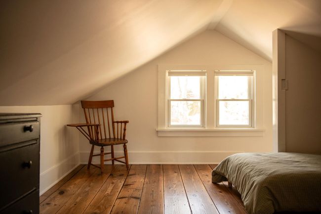 Bedroom featuring dark hardwood / wood-style flooring and vaulted ceiling | Image 16