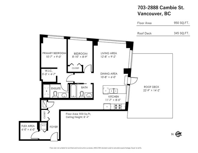 703 - 2888 Cambie Street, Condo with 2 bedrooms, 2 bathrooms and 1 parking in Vancouver BC | Image 26