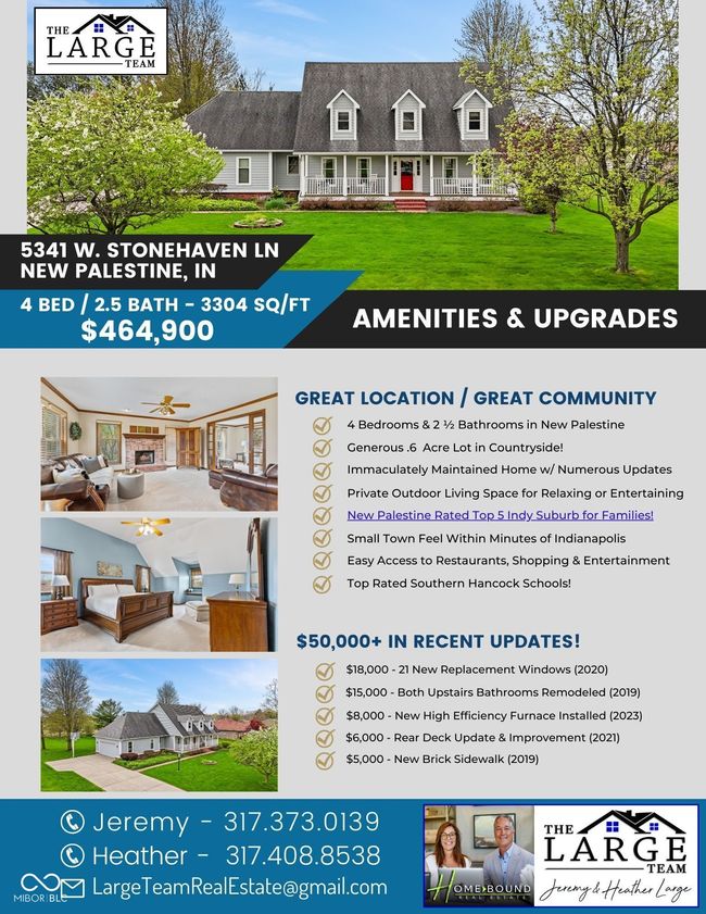 5341 W Stonehaven Ln, House other with 4 bedrooms, 3 bathrooms and null parking in New Palestine IN | Image 51