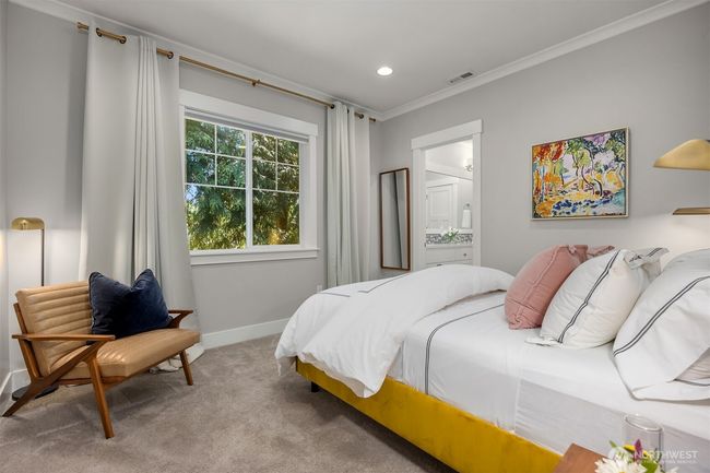 Bedroom 3 with walk in closet and shared on suit bathroom with bedroom 2. | Image 25