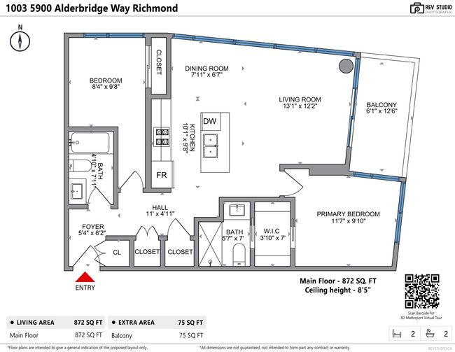 1003 - 5900 Alderbridge Way, Condo with 2 bedrooms, 2 bathrooms and 1 parking in Richmond BC | Image 34