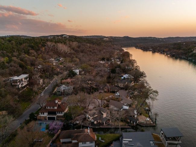 Aerial view at dusk featuring Lake Austin view | Image 39