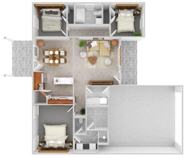 3D rendering of floor plans | Image 3