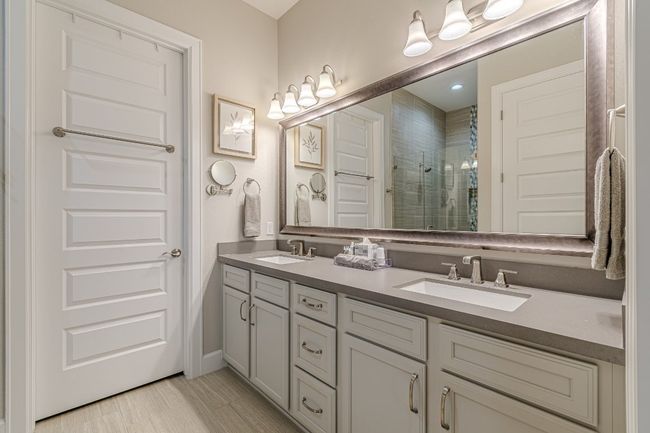 Full bath with a shower stall and double vanity | Image 29