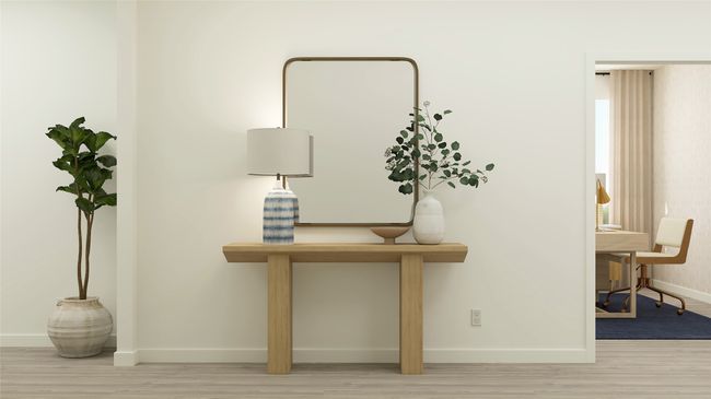 Detailed view of baseboards and wood finished floors | Image 8