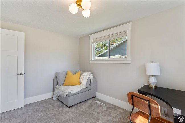 Living area featuring carpet flooring | Image 30