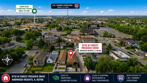 6710 W Forest Preserve Dr, Harwood Heights, IL, 60706-7175 | Card Image