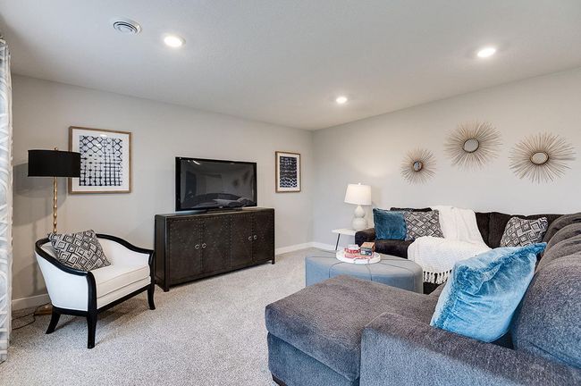 Another view of the FINISHED lower level's giant family room! Photo of model, colors and options will vary. | Image 21