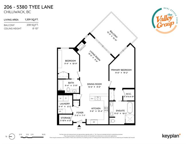 206 - 5380 Tyee Lane, Condo with 2 bedrooms, 2 bathrooms and 2 parking in Chilliwack BC | Image 33