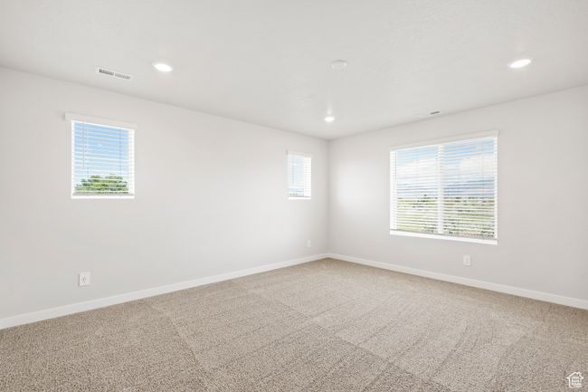 Unfurnished room with recessed lighting, carpet floors, and baseboards | Image 30