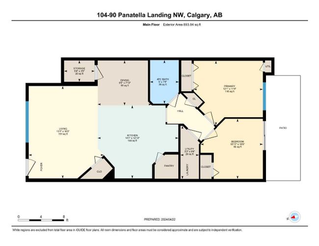 104 - 90 Panatella Landing Nw, Home with 2 bedrooms, 1 bathrooms and 1 parking in Calgary AB | Image 25
