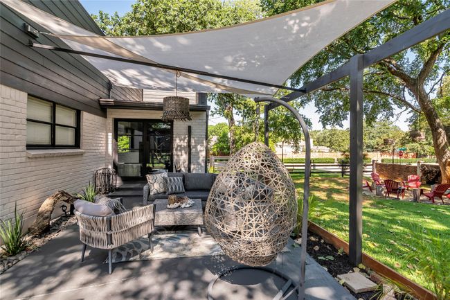 View of patio featuring outdoor lounge area | Image 30