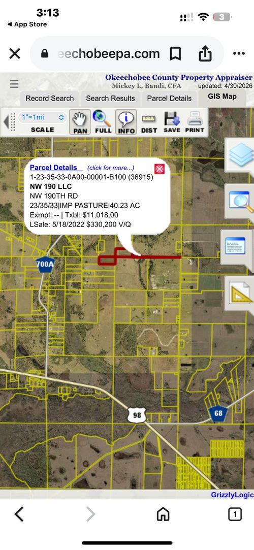 0 Nw 190th Rd, Okeechobee, FL, 34972 | Card Image