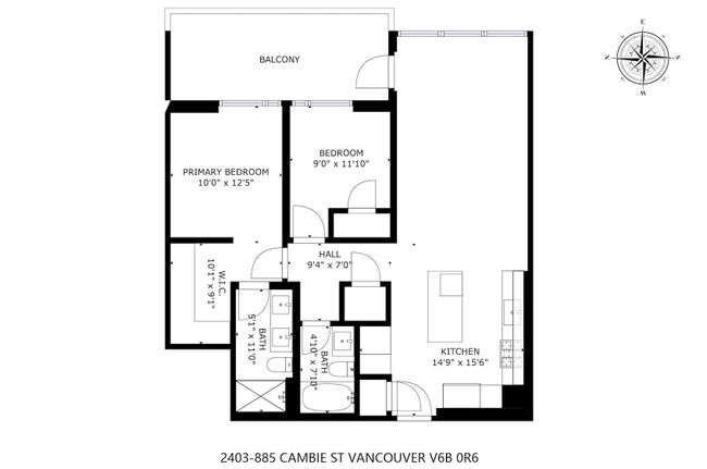2403 - 885 Cambie Street, Condo with 2 bedrooms, 2 bathrooms and 1 parking in Vancouver BC | Image 22