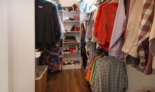 Walk in closet with wood finished floors | Image 16