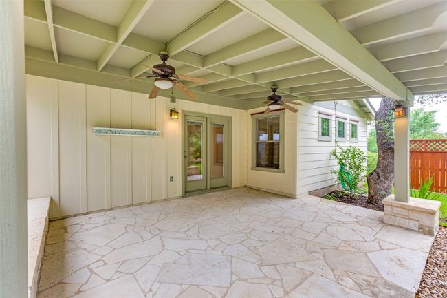 View of patio with ceiling fan | Image 28