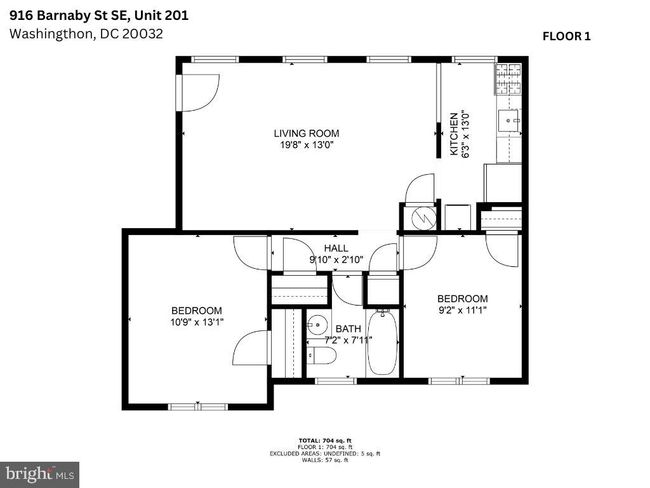 APT-201 - 916 Barnaby St Se, Condo with 2 bedrooms, 1 bathrooms and null parking in WASHINGTON DC | Image 24
