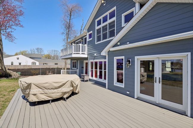 Wooden deck with french doors and fence | Image 43