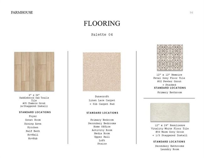 Farmhouse Look Palette 4: Flooring Selection Sheet (*Artist rendering used for illustration purposes only.) | Image 24