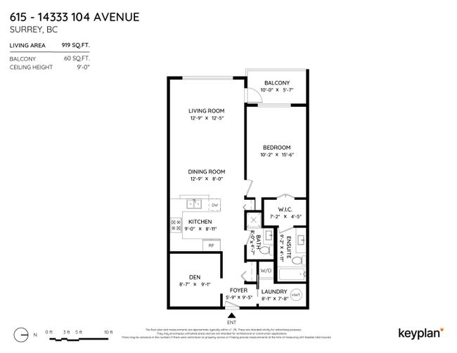 615 - 14333 104 Avenue, Condo with 2 bedrooms, 2 bathrooms and 2 parking in Surrey BC | Image 35