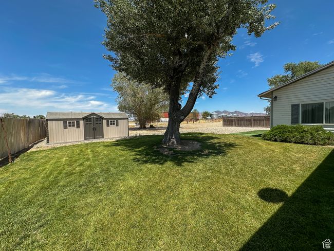 View of yard with a storage unit | Image 24