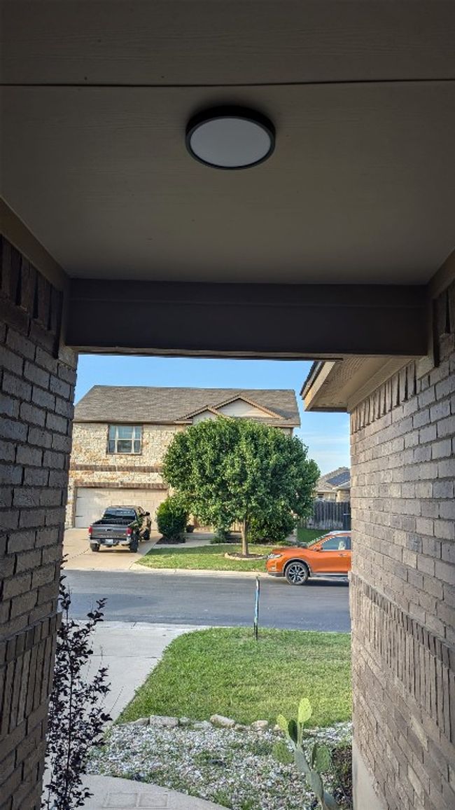 View as you exit the house. New modern ceiling light | Image 11