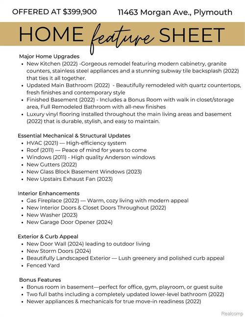 11463 Morgan Ave, Plymouth, MI, 48170-4436 | Card Image