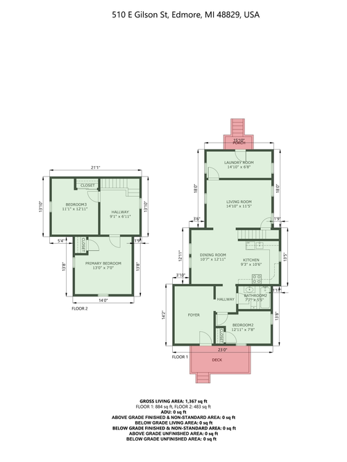 510 E Gilson St, Edmore, MI, 48829-8387 | Card Image